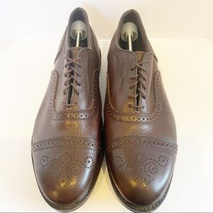 Allen Edmonds Woodrow Cap Toe Oxford Brown New 14 3E